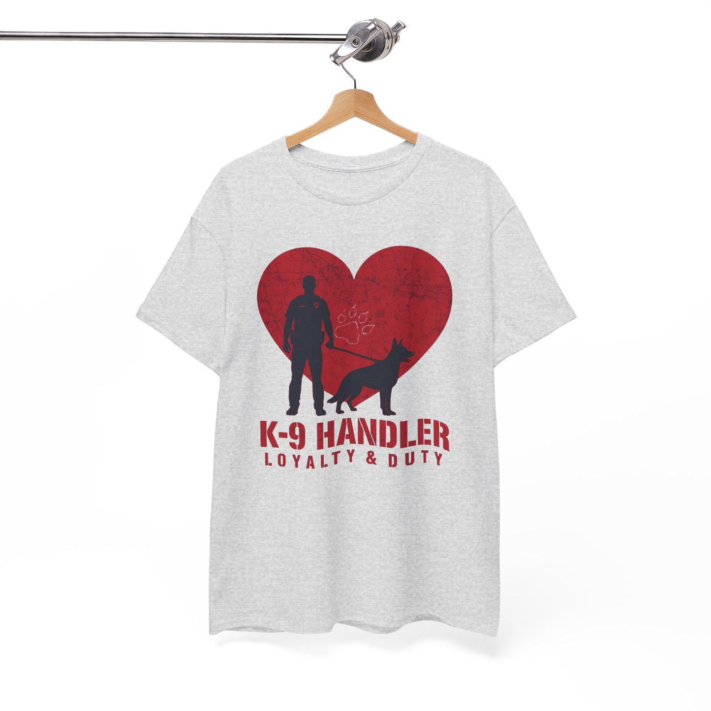 K-9 Handler Heavy Cotton Tee - Loyalty & Duty Shirt, Dog Lover Gift