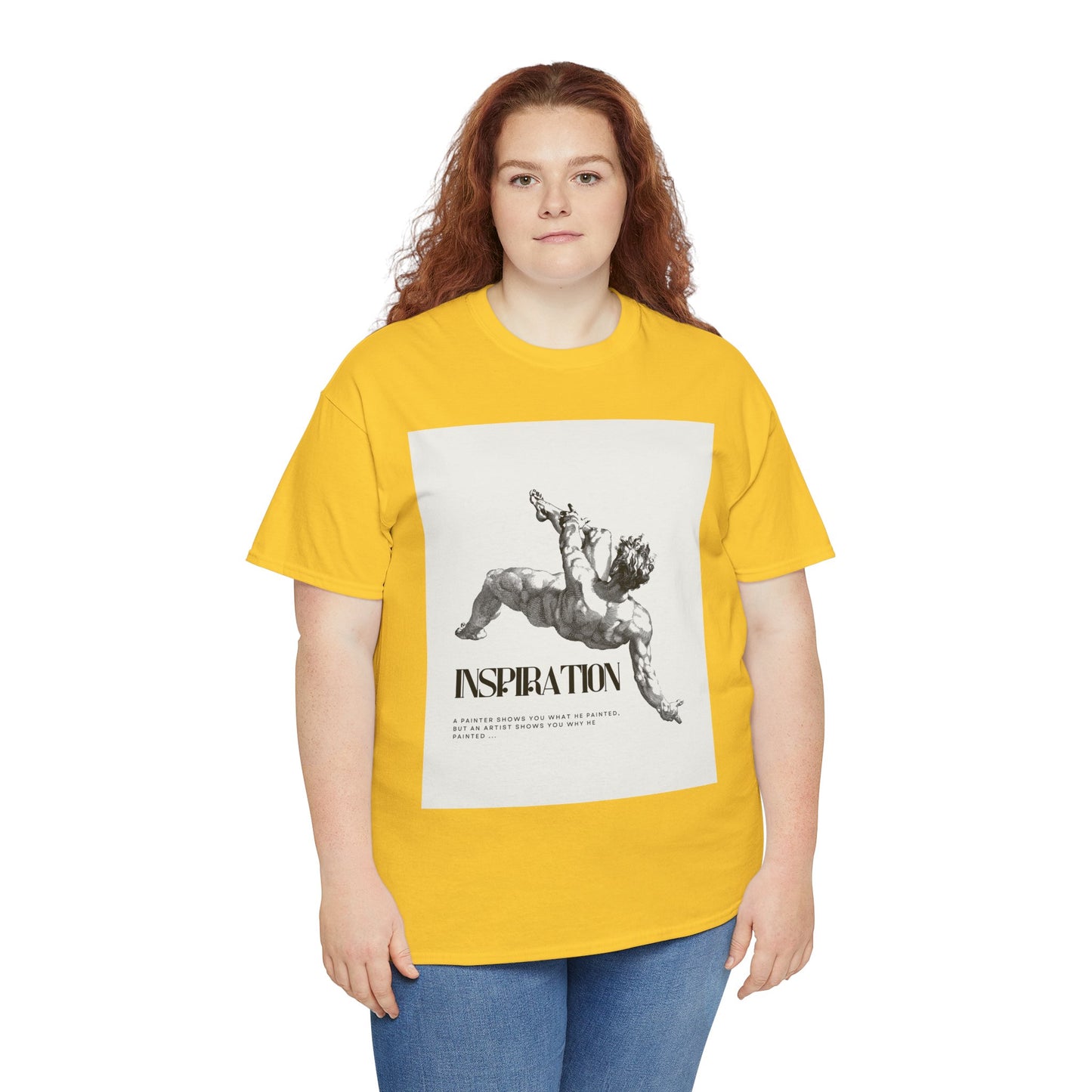 Inspiration Unisex Heavy Cotton Tee, Motivational Shirt, Gift for Artists, Casual Wear, Quote T-Shirt, Birthday Gift