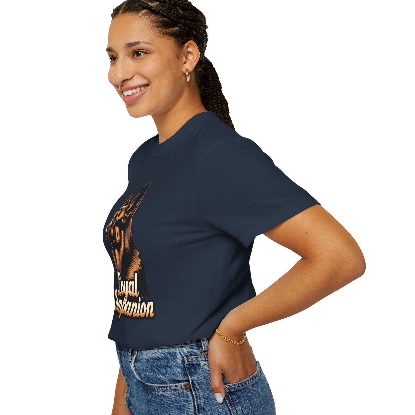 Loyal Companion German Shepherd Lover T-Shirt | Garment-Dyed Unisex Tee for Dog Enthusiasts, Dog Lovers, Gift for Dog Owners, Casual Wear