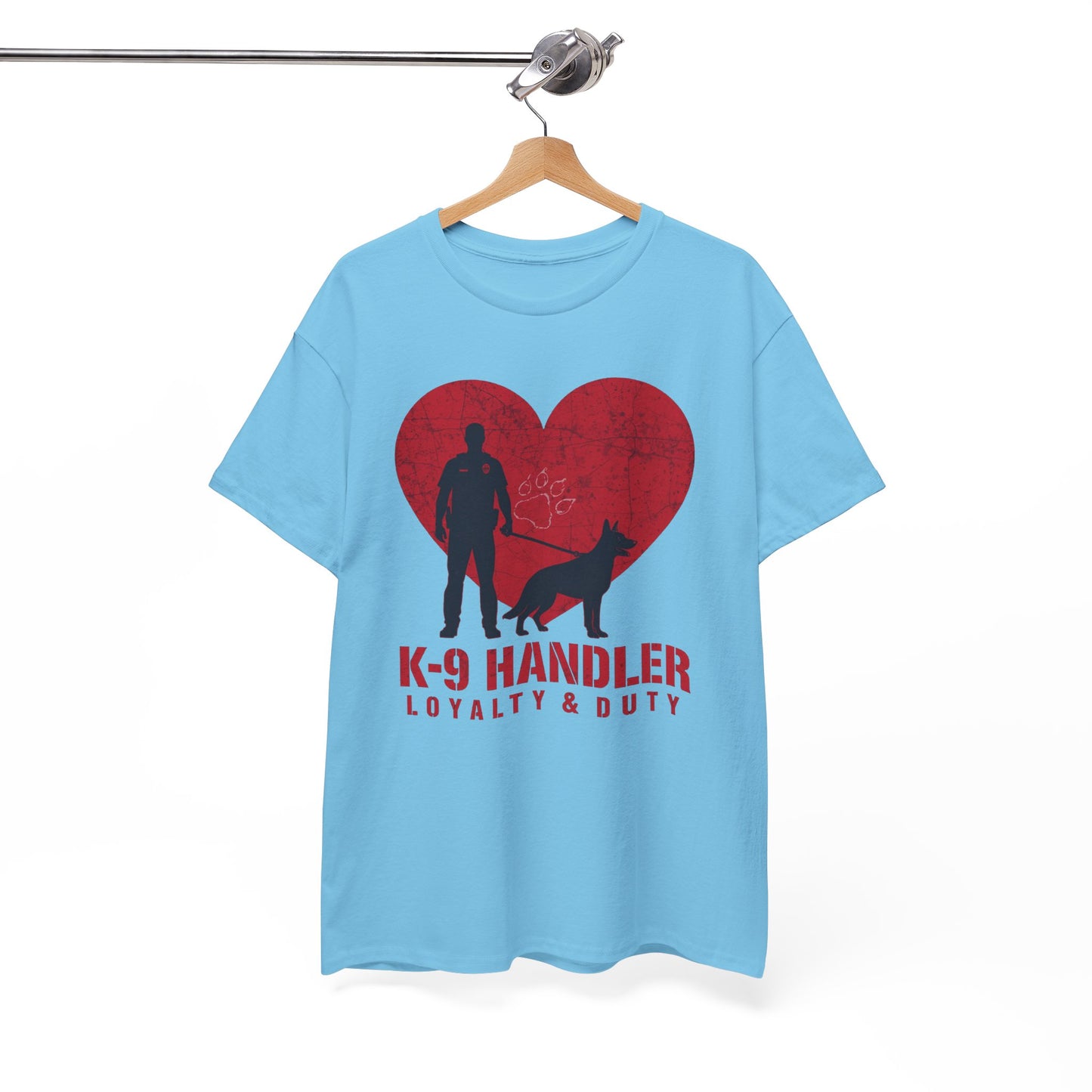 K-9 Handler Heavy Cotton Tee - Loyalty & Duty Shirt, Dog Lover Gift