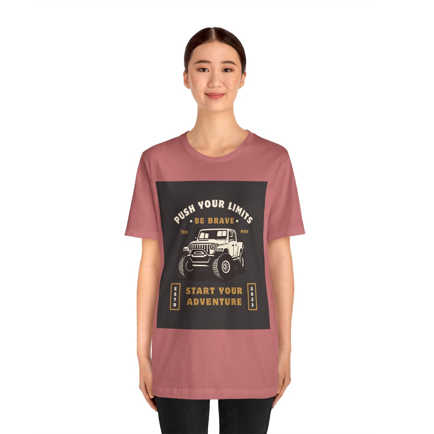 Push Your Limits Adventure-Inspiring Unisex Jersey Tee, Outdoor Shirt, Motivational T-Shirt, Gift for Adventurers, Hiking Apparel, Travel Tee