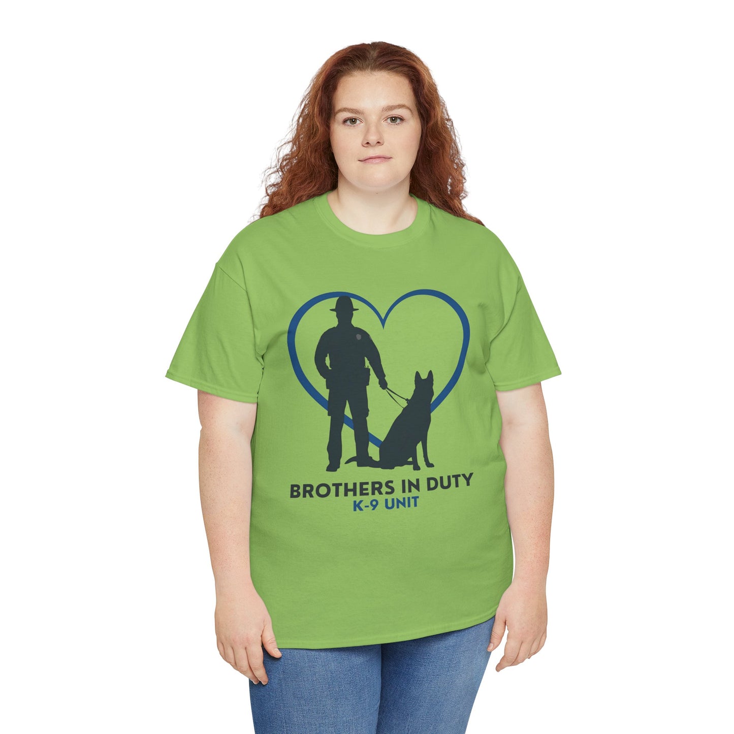 Heartfelt K-9 Unit Tee - Brothers In Duty | Police Officer Gift, Dog Lover Shirt, Law Enforcement Apparel