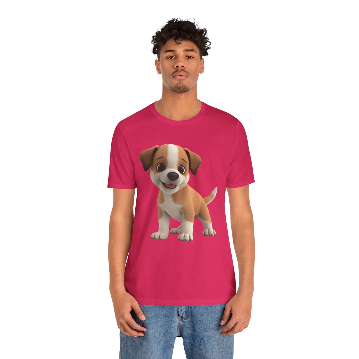 Cute Dog 3D Graphic Tee, Fun Animal Shirt, Dog Lover Gift, Playful Fashion Statement