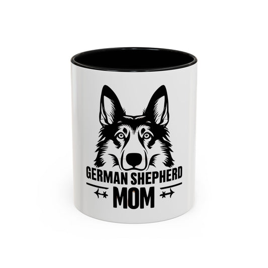 German Shepherd Mom Accent Mug - Perfect Gift for Dog Lovers, Pet Owners, Birthdays, Mother's Day, Coffee Lovers