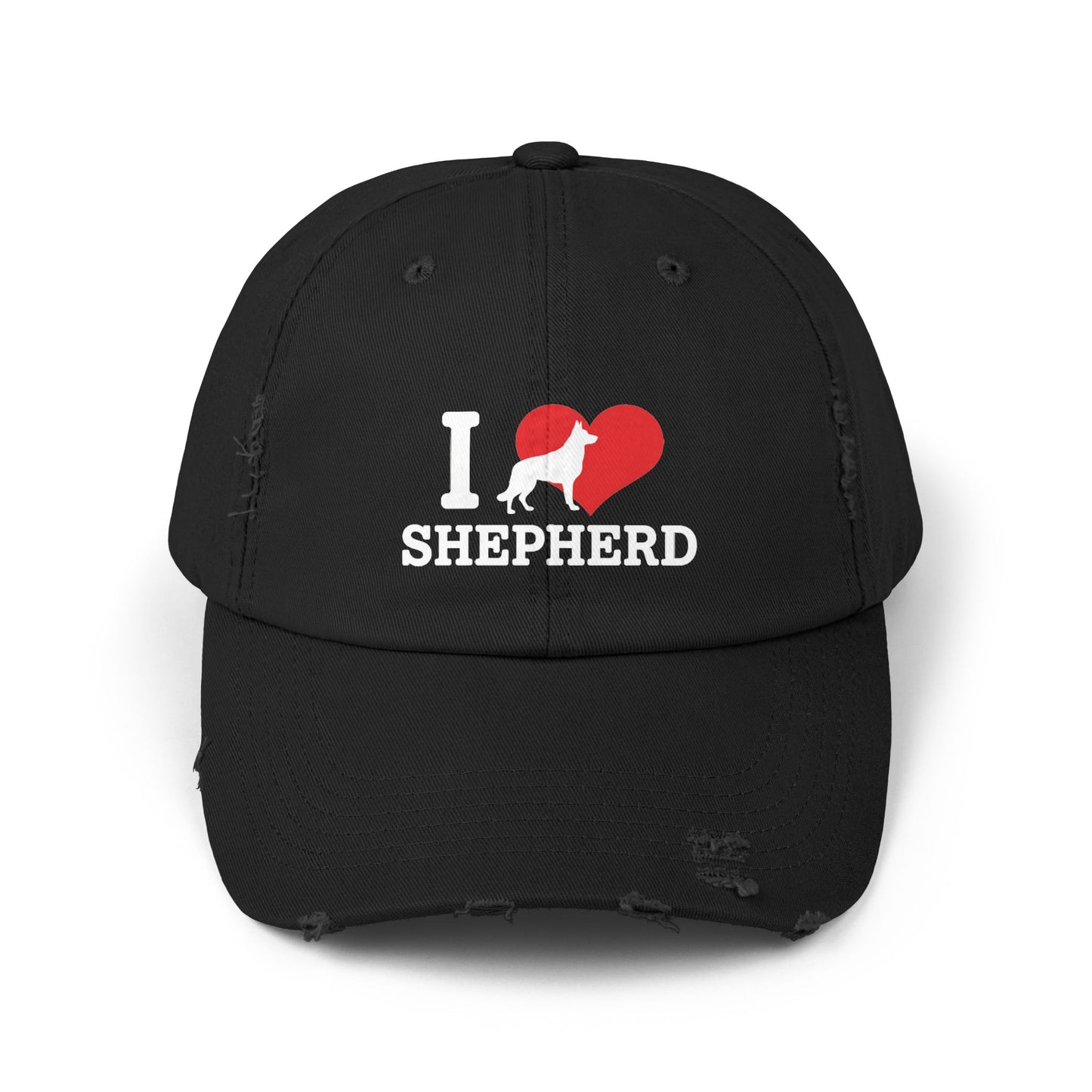 I Love German Shepherd Distressed Cap - Dog Lovers Gift