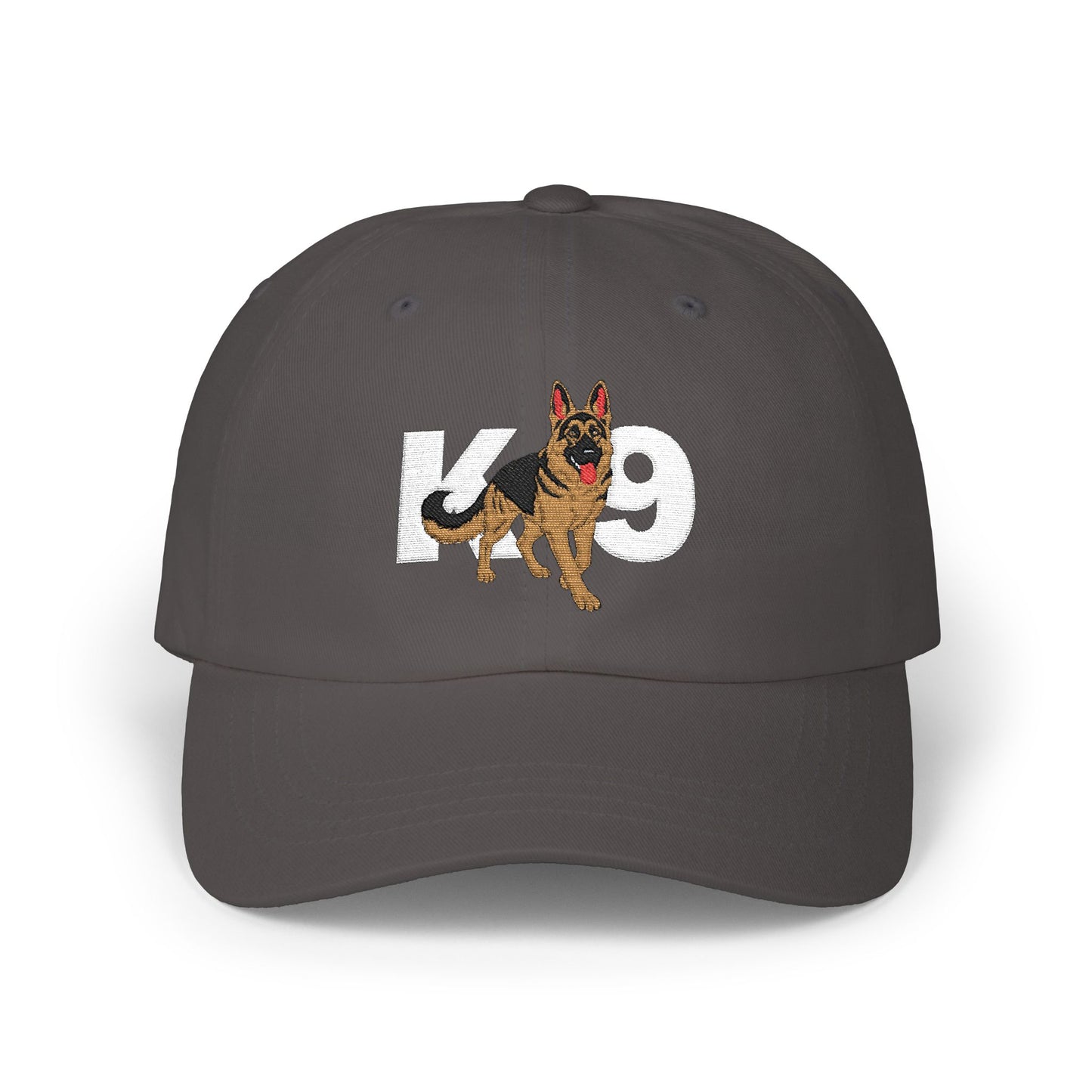 Classic Embroidered K9 Dad Cap Featuring German Shepherd | Dog Lover's Hat, Pet Owner Gift, Adjustable Baseball Cap