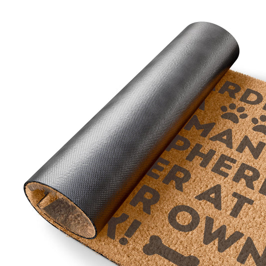 Guarded by a German Shepherd Doormat - Enter at Your Own Risk!