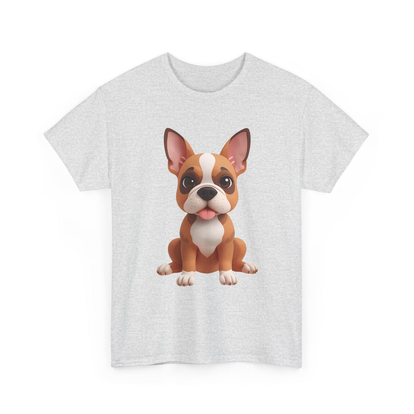 Cute 3D French Bulldog T-Shirt Unisex Heavy Cotton Tee, Dog Lover Gift