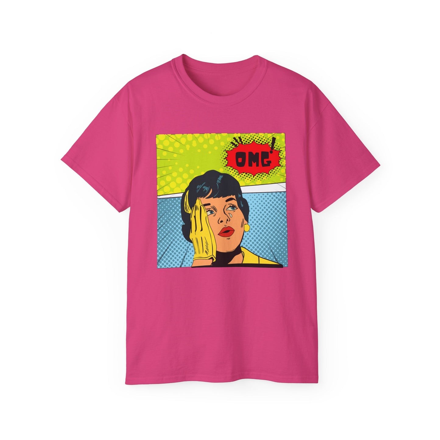 OMG Graphic Unisex Tee | Retro Pop Art T-Shirt, Gift for Trendsetters, Casual Wear, Comic Style, Fun Statement Top