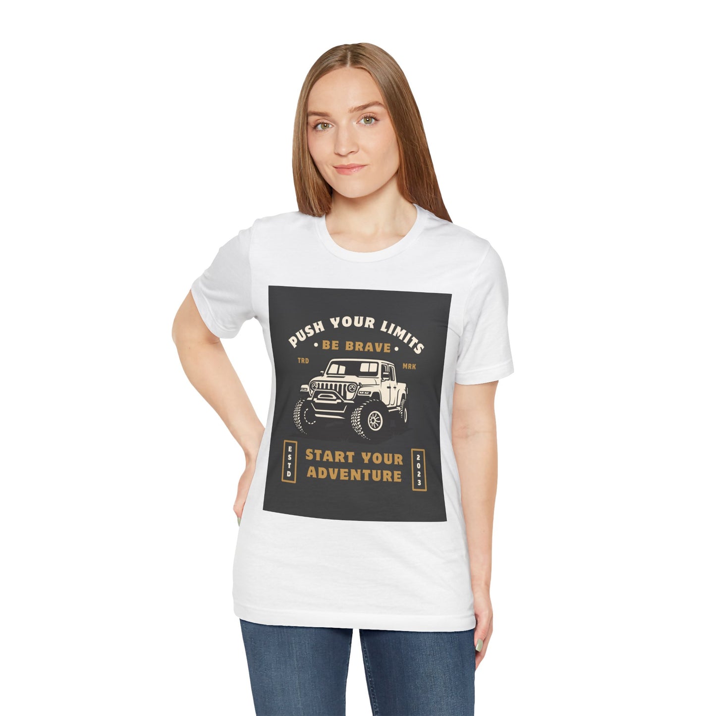 Push Your Limits Adventure-Inspiring Unisex Jersey Tee, Outdoor Shirt, Motivational T-Shirt, Gift for Adventurers, Hiking Apparel, Travel Tee