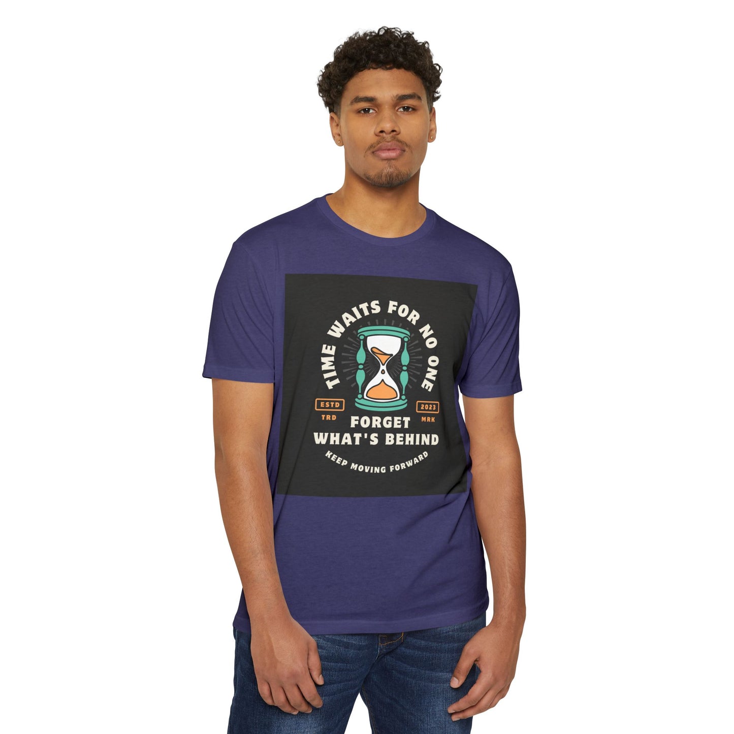 Inspirational Unisex T-Shirt: 'Time Waits for No One' - Motivational Tee, Casual Everyday Wear, Gift for Friends, Positive Message