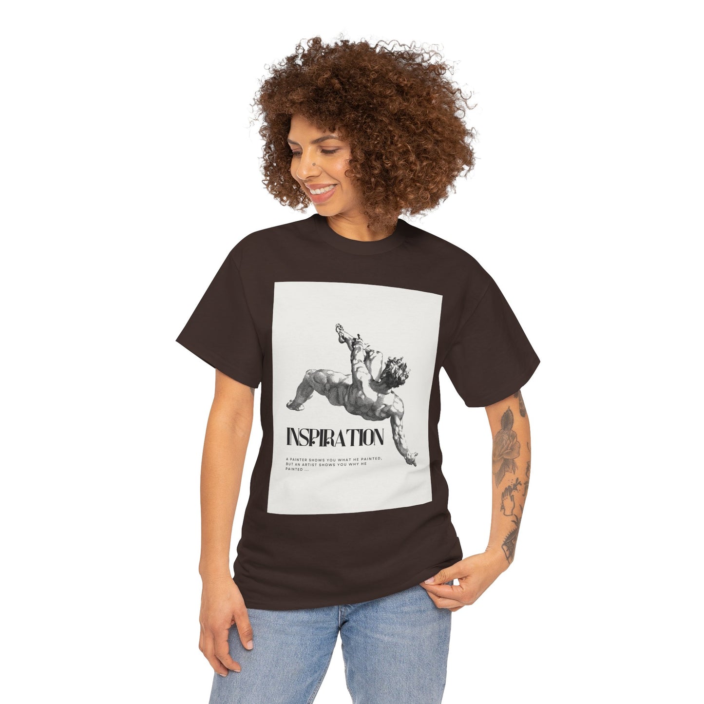 Inspiration Unisex Heavy Cotton Tee, Motivational Shirt, Gift for Artists, Casual Wear, Quote T-Shirt, Birthday Gift