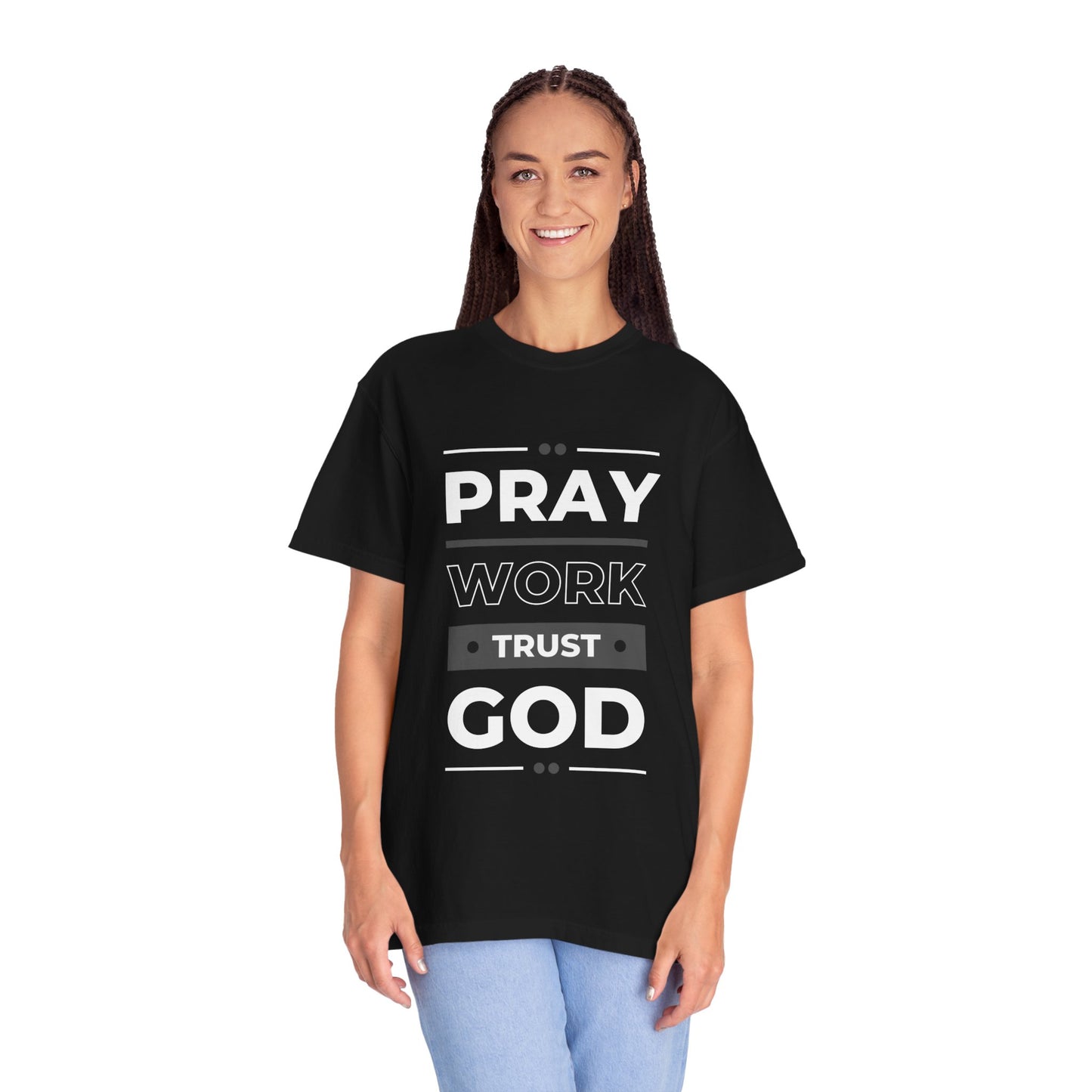 Faith-Inspired Garment-Dyed T-shirt, Inspirational Tee, God Trust Shirt, Religious Apparel, Motivational Gift, Unisex Fashion