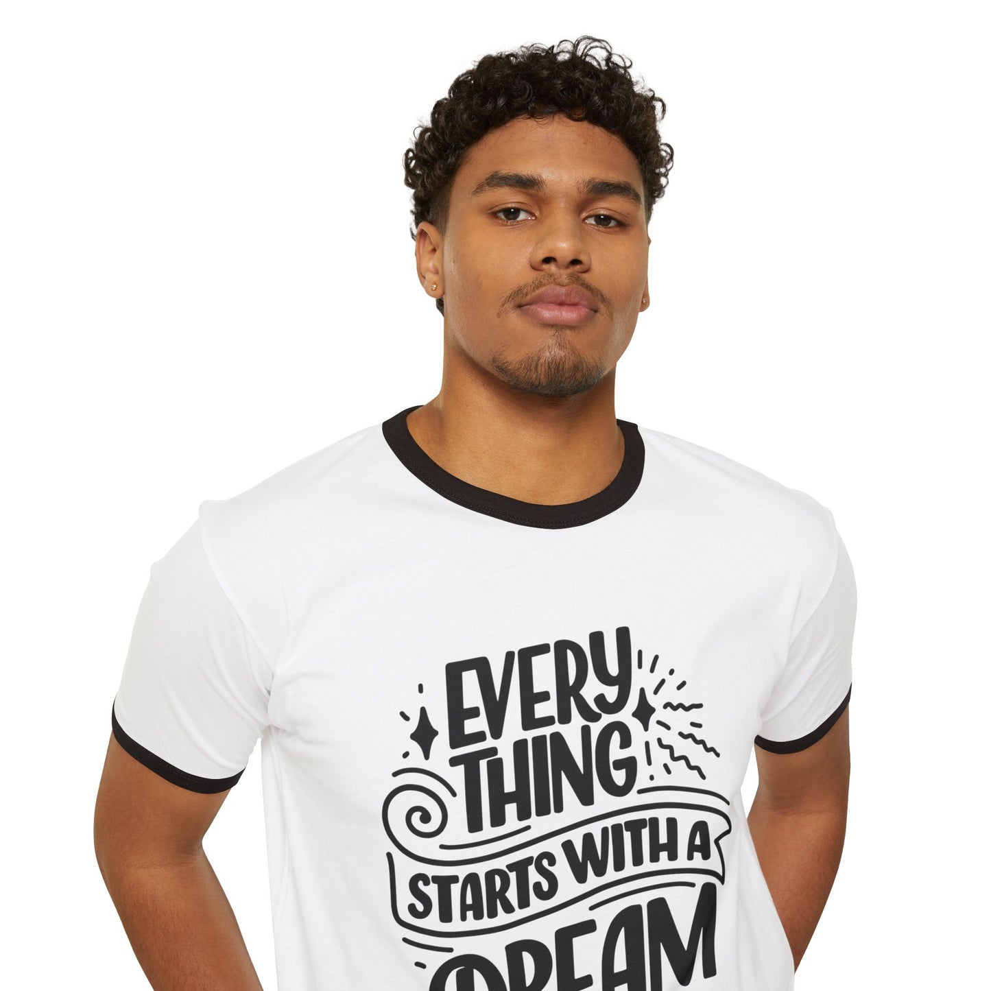 Inspirational Dream T-Shirt - Everything Starts With a Dream, Unisex Cotton Tee for Motivation, Gift for Dreamers, Positive Quote Tee
