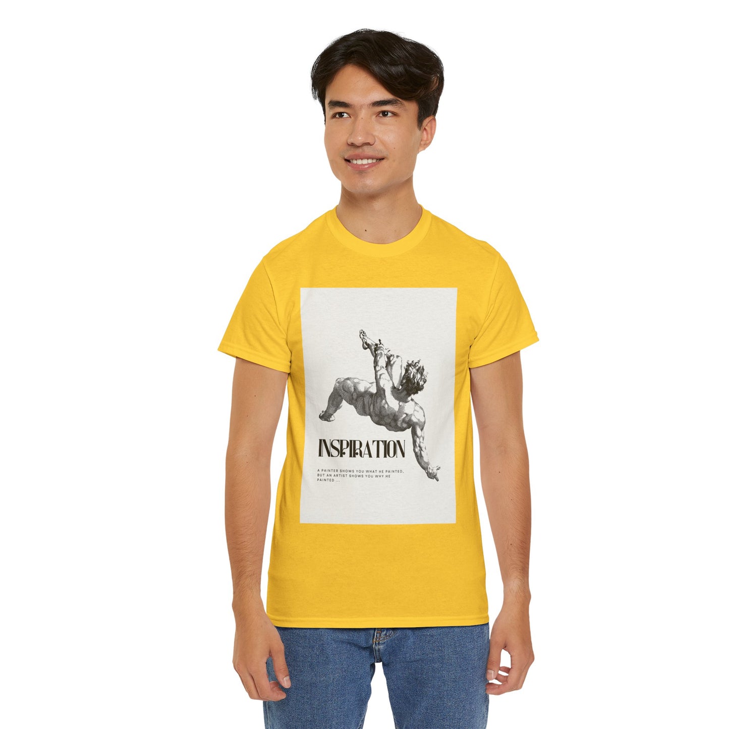 Inspiration Unisex Heavy Cotton Tee, Motivational Shirt, Gift for Artists, Casual Wear, Quote T-Shirt, Birthday Gift
