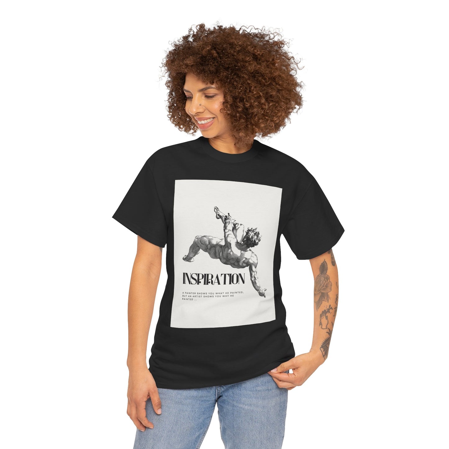 Inspiration Unisex Heavy Cotton Tee, Motivational Shirt, Gift for Artists, Casual Wear, Quote T-Shirt, Birthday Gift