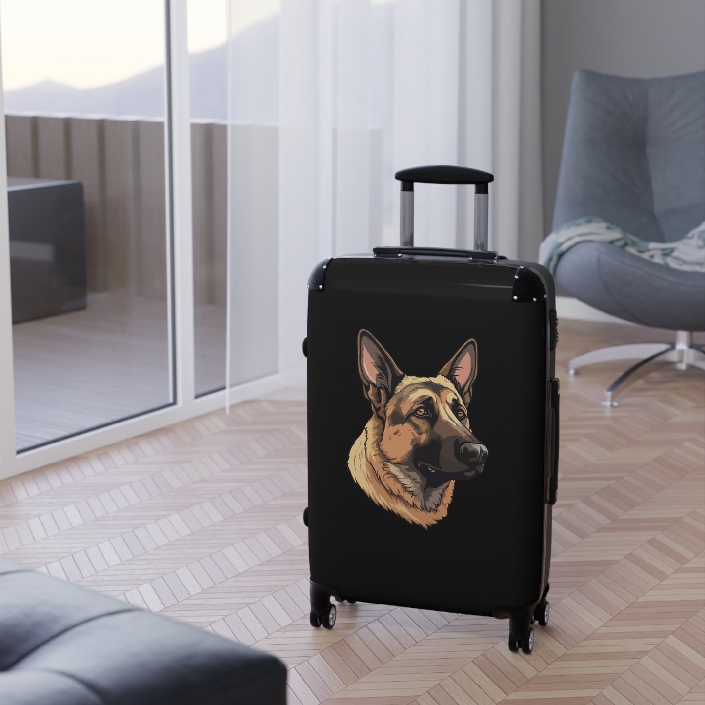 German Shepherd Art Carry-On Suitcase - Stylish Pet Lover Travel Luggage