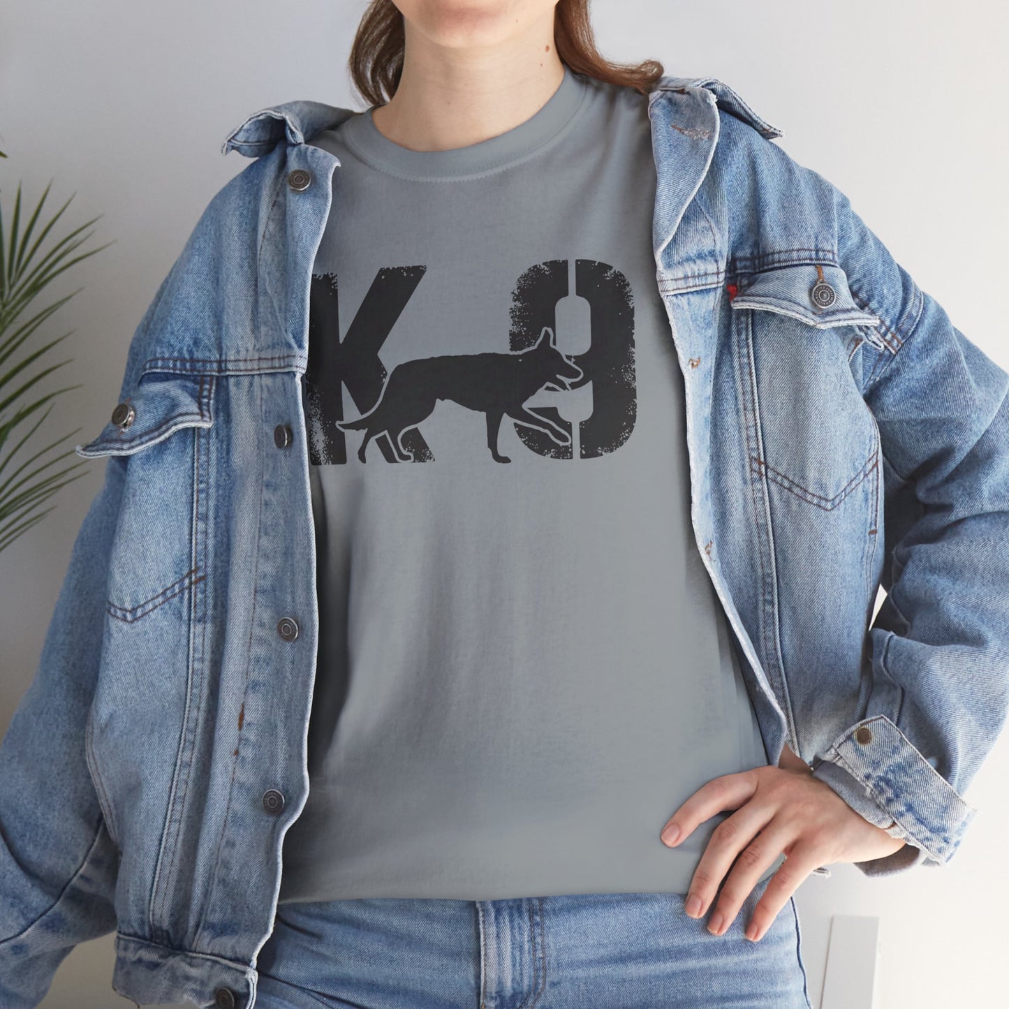 K-9 Dog Lover's Unisex Heavy Cotton Tee | T-Shirt for K-9 Handler | Dog Between K and 9 Design