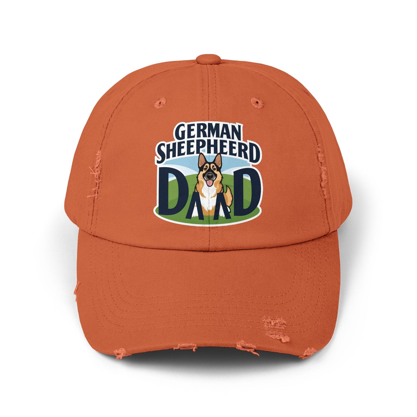 German Shepherd Dad Distressed Cap | Unisex Pet Lover Hat