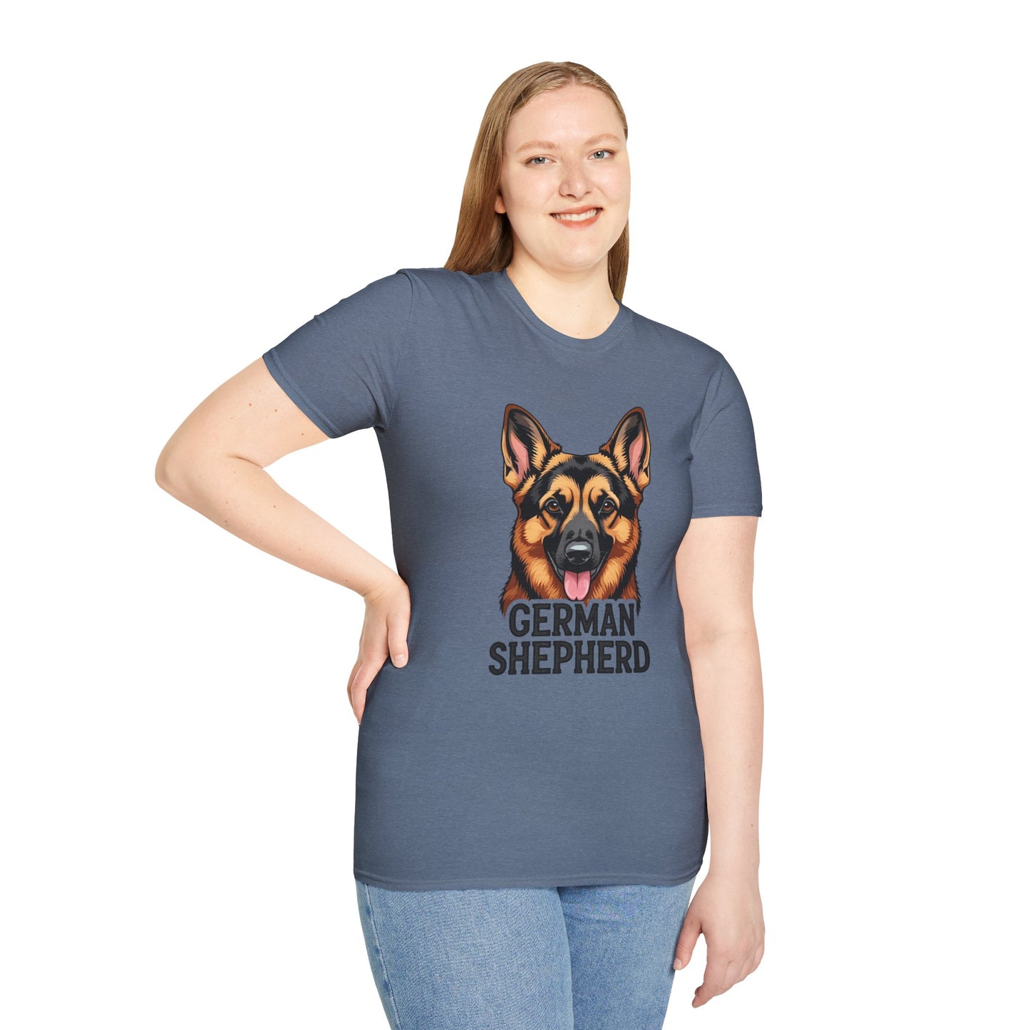 German Shepherd Unisex T-Shirt, Dog Lover Gift, Pet Parent Apparel, Cute Animal Shirt, Birthday Gift Idea, Casual Wear