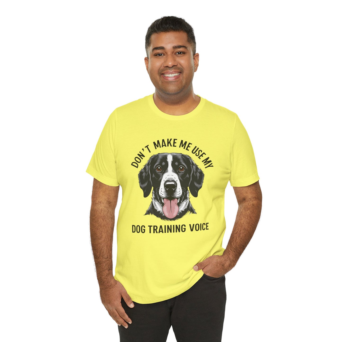 Dog Training T-Shirt - Don't Make Me Use My Dog Training Voice, Funny Pet Owner Gift, Canine Training Apparel