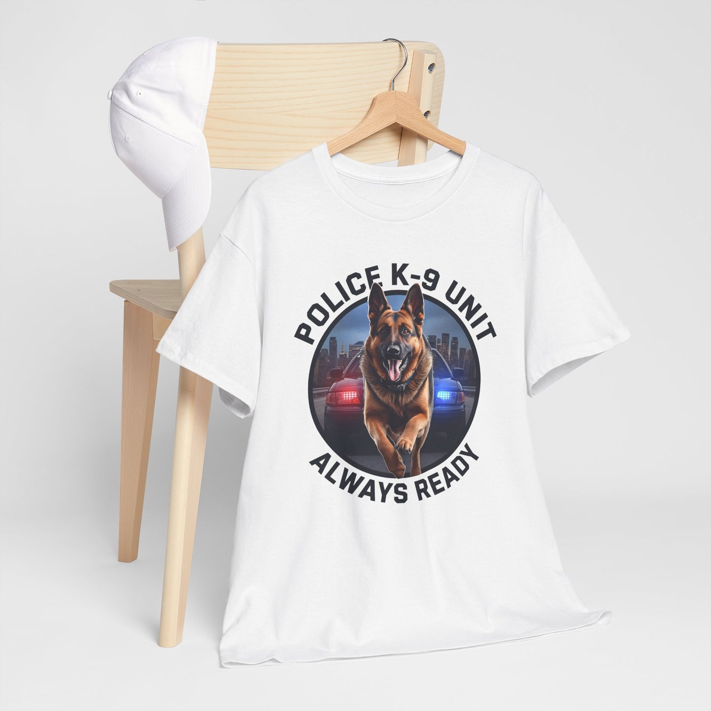Police K-9 Unit Tee, Always Ready Graphic Tee, Dog Lover Gift, Police Support Shirt, Police Dog Merchandise