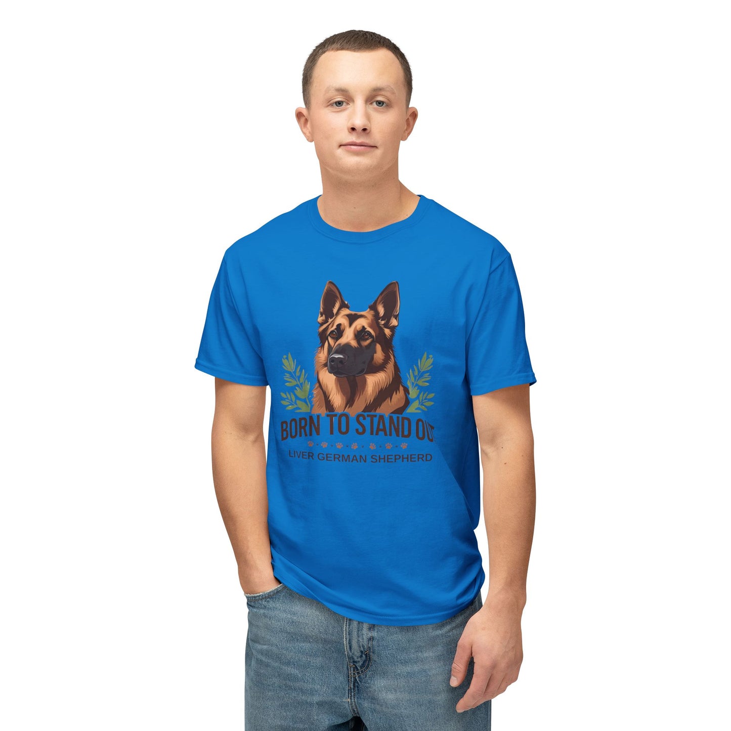 Born to Stand Out Unisex Dog Lover T-Shirt, Liver German Shepherd Shirt, Pet Owner Gift, Animal Lover Apparel, Birthday Gift Idea, Summer Style