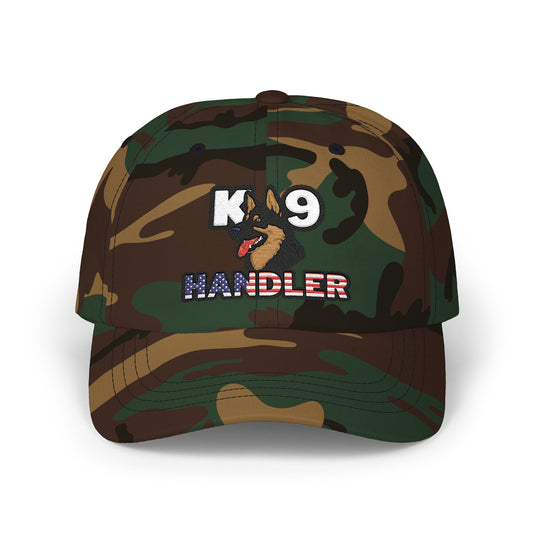 Embroidered K9 Handler Classic Dad Cap Featuring a German Shepherd