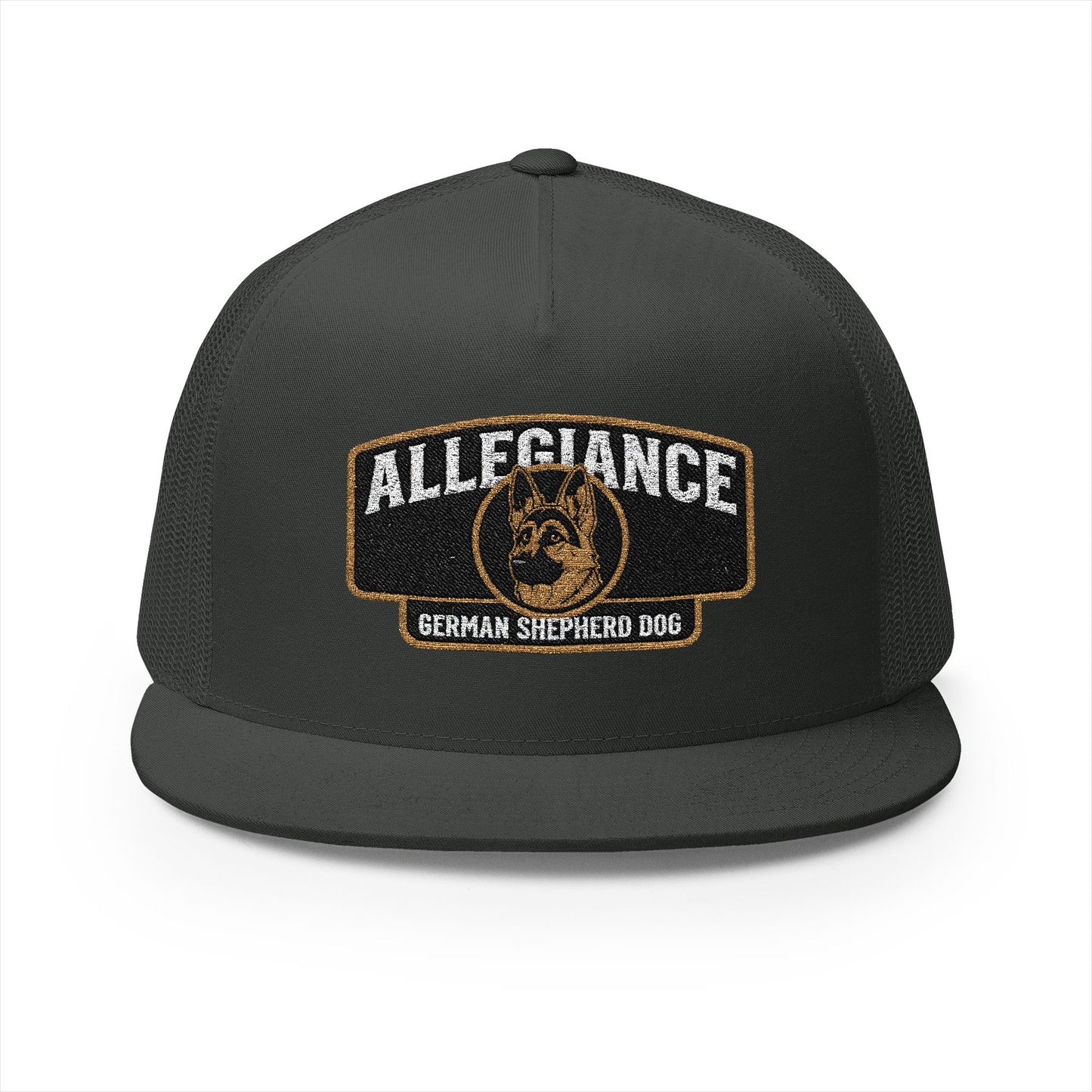 German Shepherd Embroidered 5 Panel Trucker Cap | Allegiance | Perfect Gift for Dog Lovers
