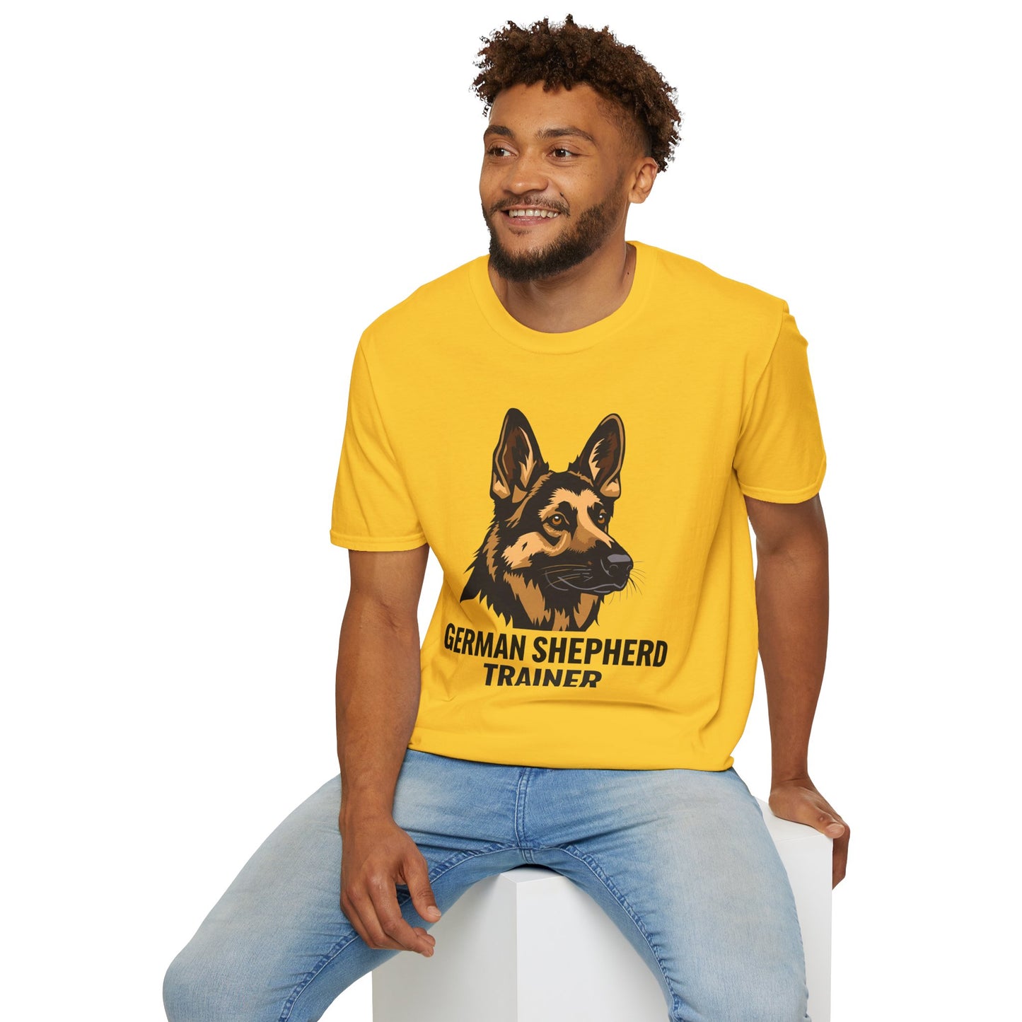 German Shepherd Trainer Unisex Softstyle T-Shirt, Dog Lover Gift, Pet Trainer Apparel