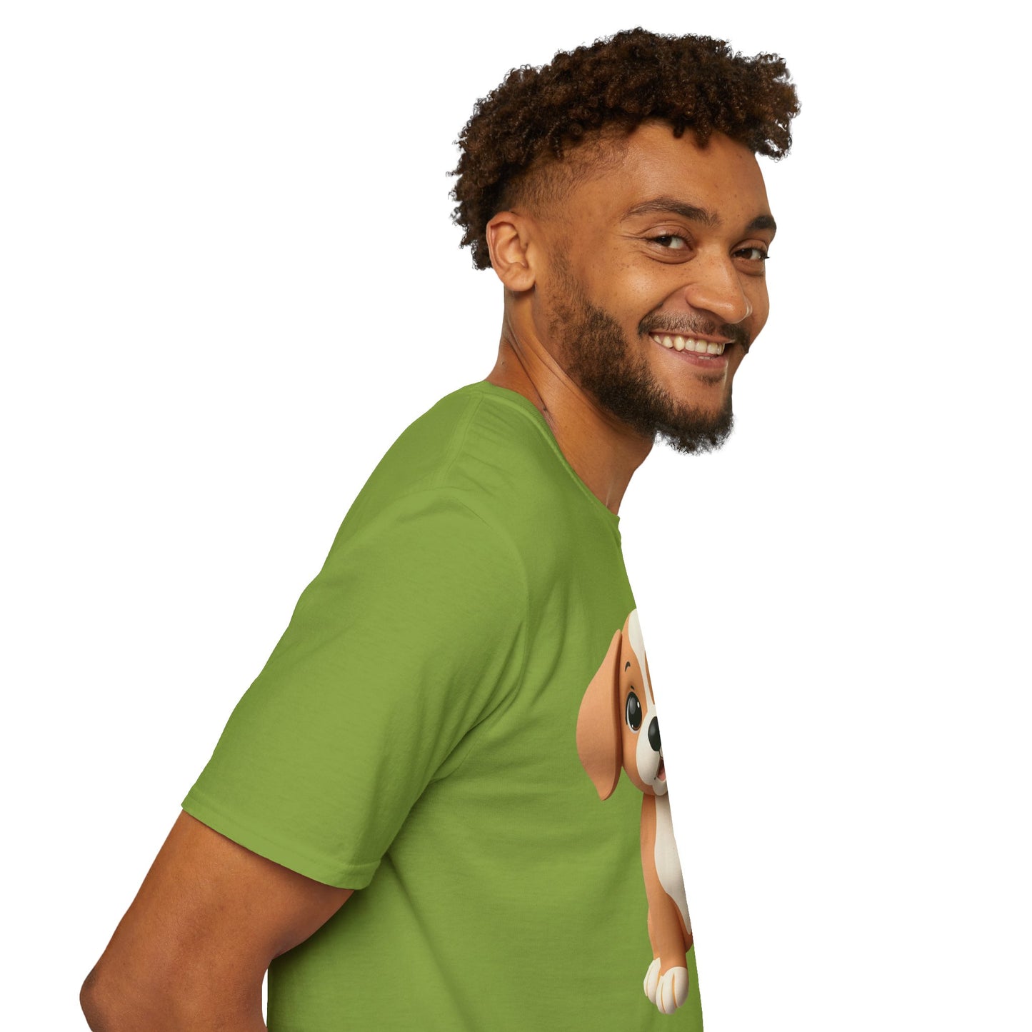 Adorable Puppy 3D Graphic T-Shirt for Dog Lovers, Cute Pet Shirt