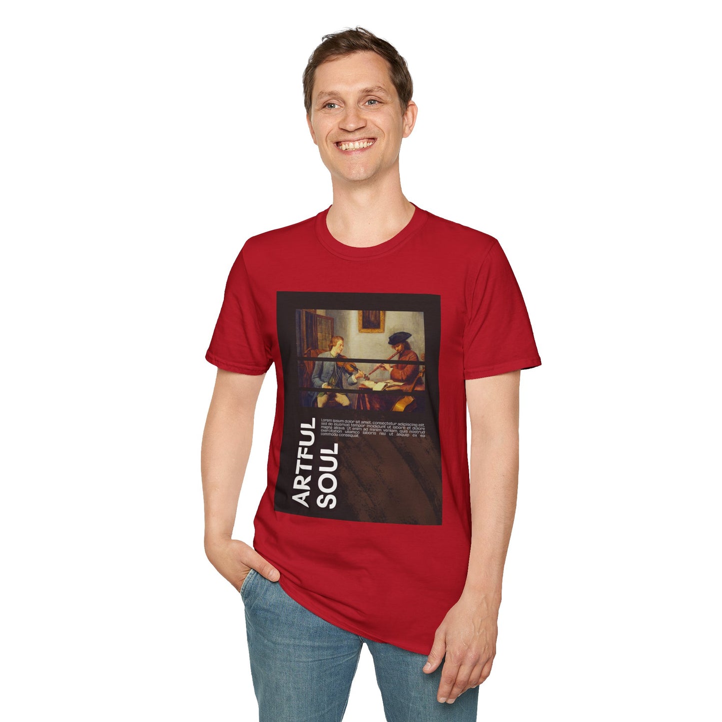 Artful Soul Unisex Softstyle T-Shirt, Artistic Tee, Gift for Art Lovers, Casual Wear, Creative Fashion, Art Enthusiast Shirt