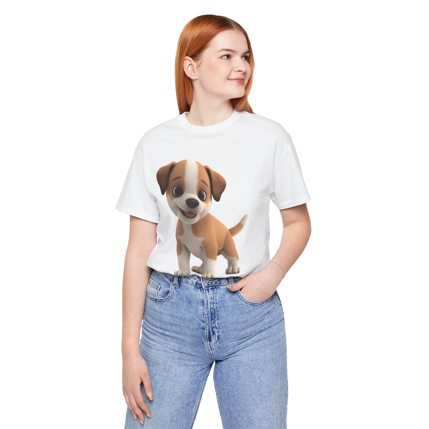 Cute Dog 3D Graphic Tee, Fun Animal Shirt, Dog Lover Gift, Playful Fashion Statement