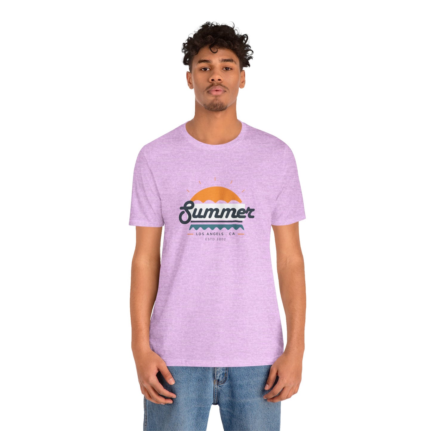Summer Vibes Unisex Jersey Short Sleeve Tee, Beach Shirt, Casual Summer Wear, Gift for Friends, Coastal Adventure Top, LA Style Tee