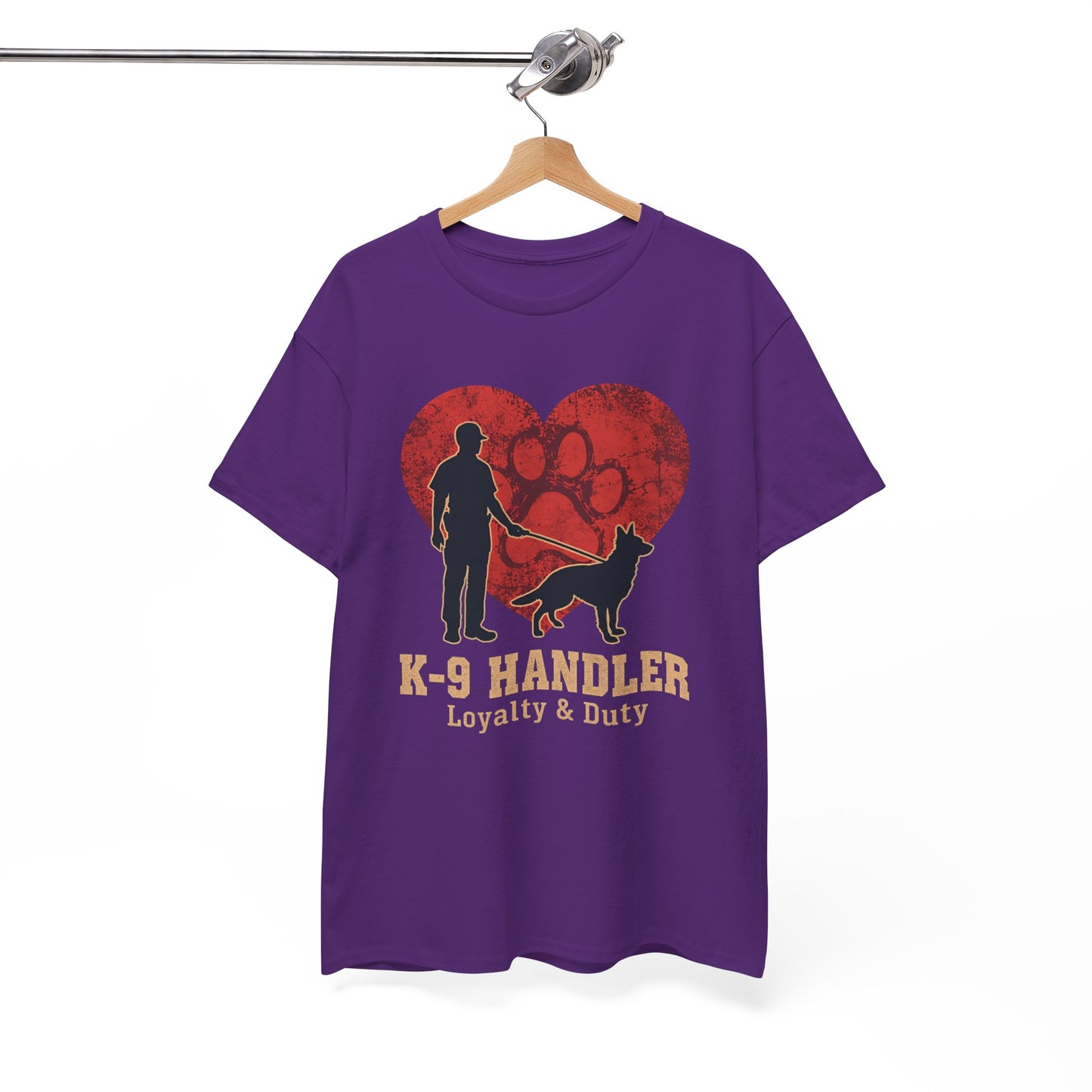 K-9 Handler Heart Tee - Loyalty & Duty, Dog Lover Gift, Pet Owner Apparel
