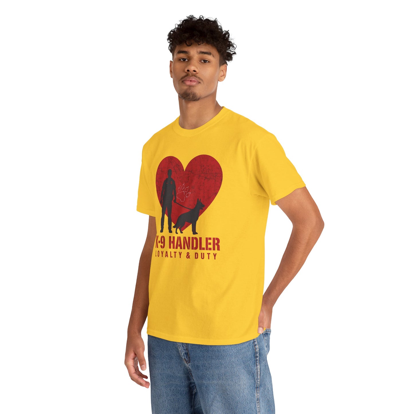 K-9 Handler Heavy Cotton Tee - Loyalty & Duty Shirt, Dog Lover Gift
