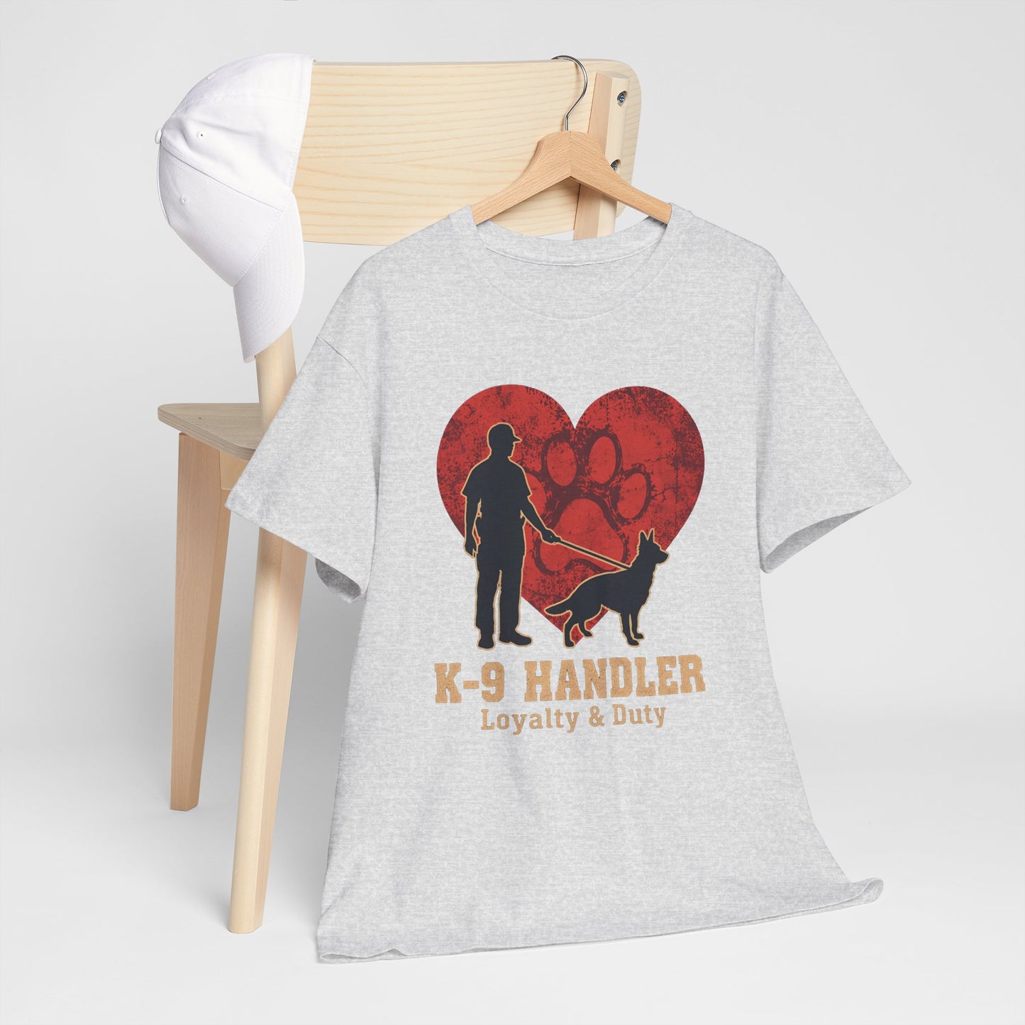 K-9 Handler Heart Tee - Loyalty & Duty, Dog Lover Gift, Pet Owner Apparel