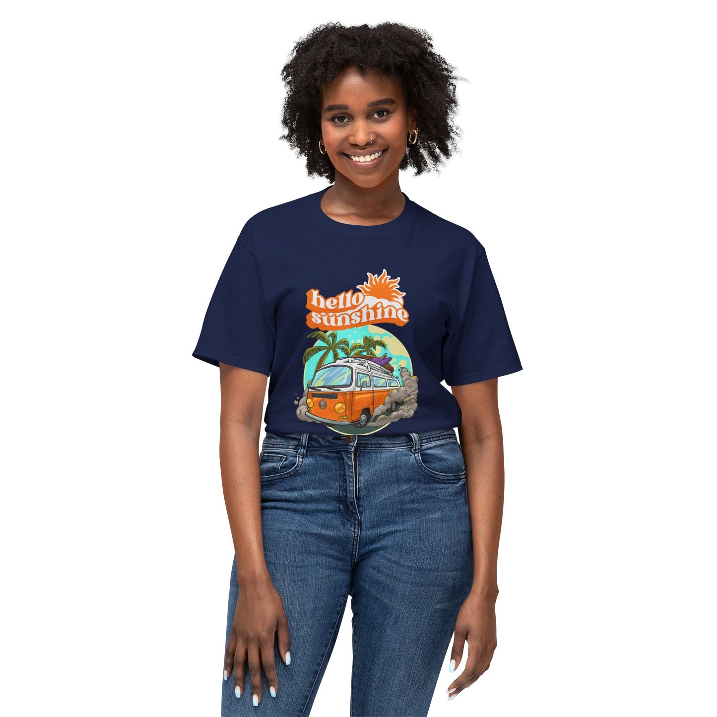Hello Sunshine Beach Vibe T-Shirt, Summer Tee, Vacation Shirt, Gift for Travelers, Cool Graphic Tee