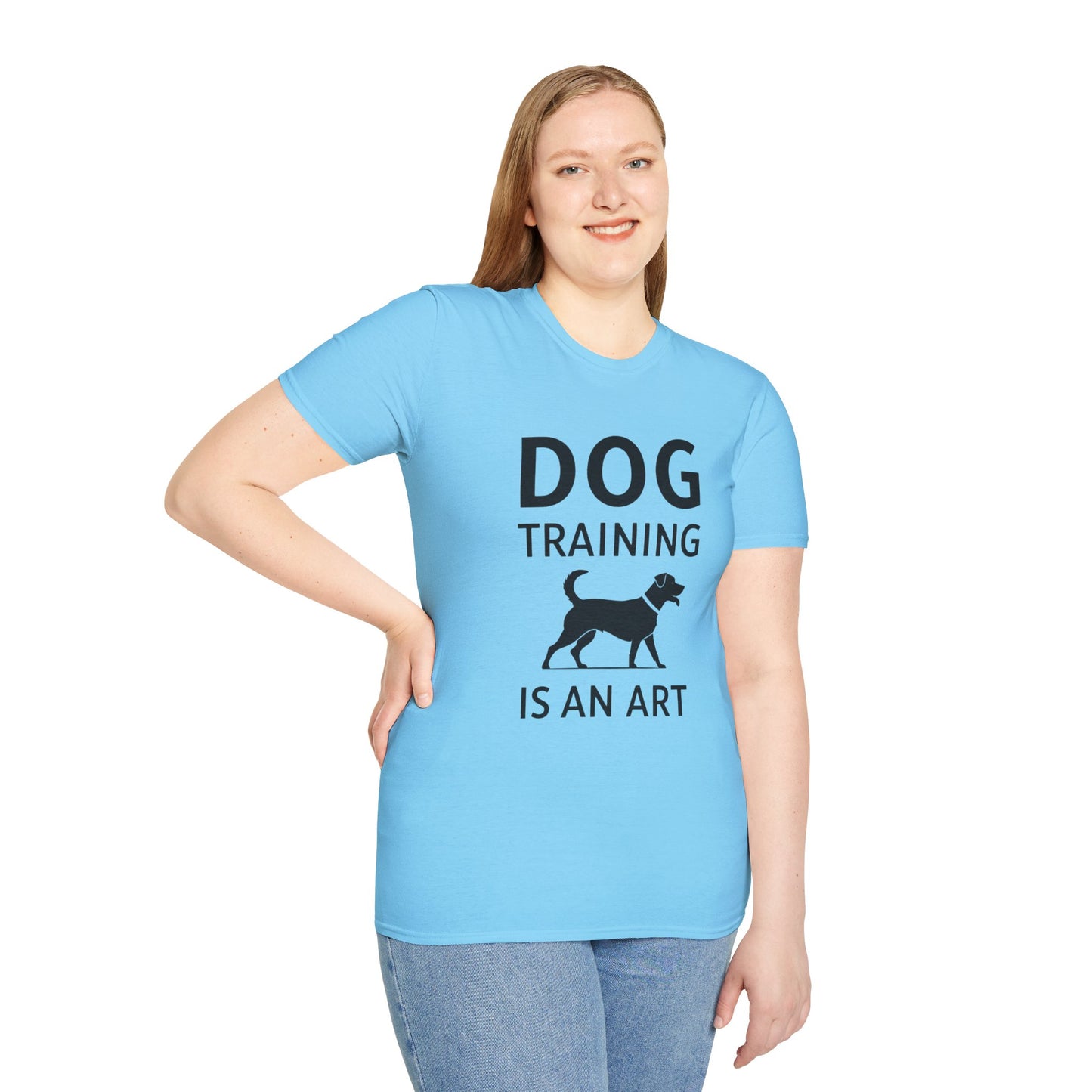 Dog Training is an Art Unisex Softstyle T-Shirt, Dog Lover Gift, Pet Training Apparel, Dog Owner Tee, Casual Wear, Gift for Dog Trainers