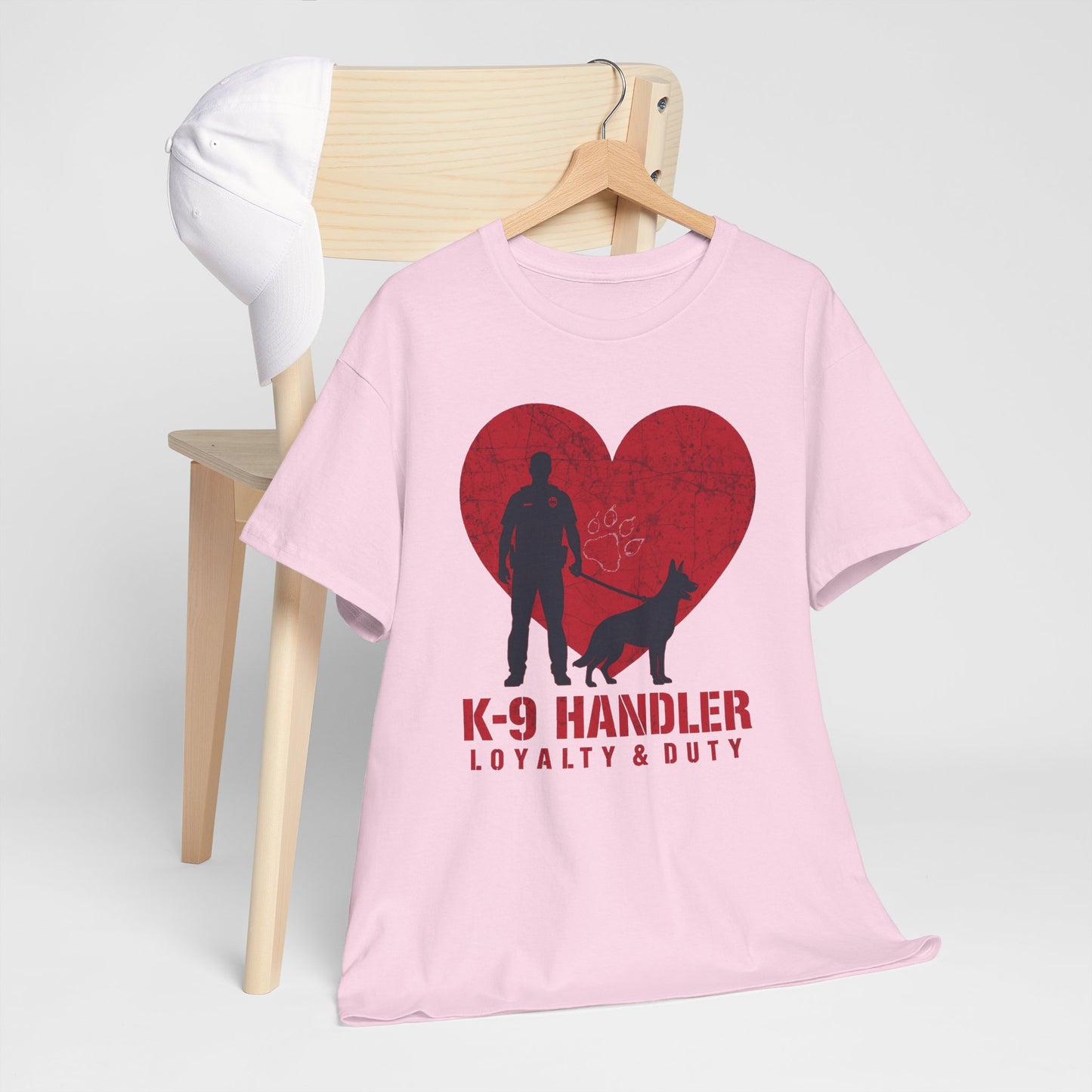 K-9 Handler Heavy Cotton Tee - Loyalty & Duty Shirt, Dog Lover Gift