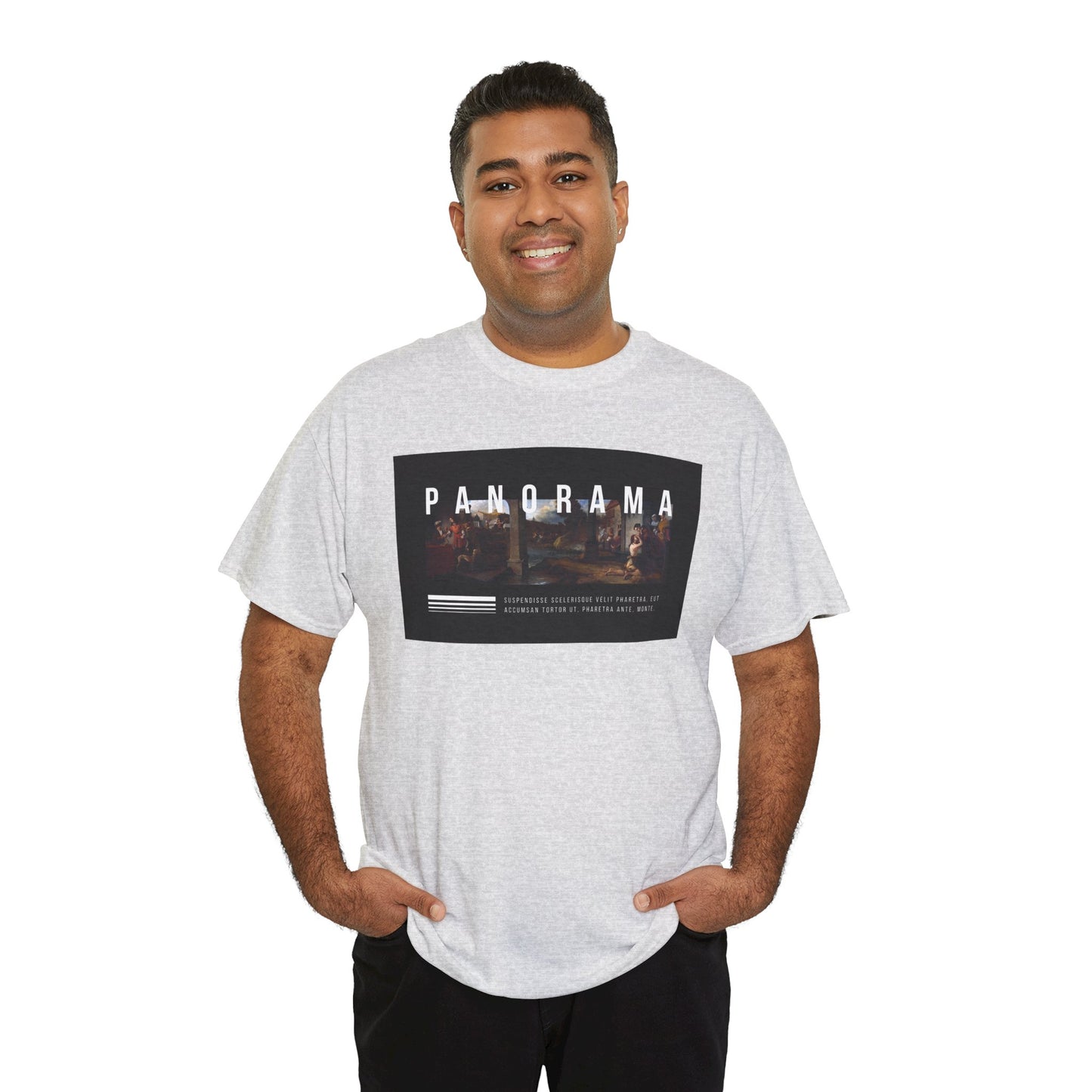 Panorama Unisex Heavy Cotton Tee | Comfortable Everyday Wear, Graphic Tee, Casual Style, Gift for Him/Her, Summer Vibes