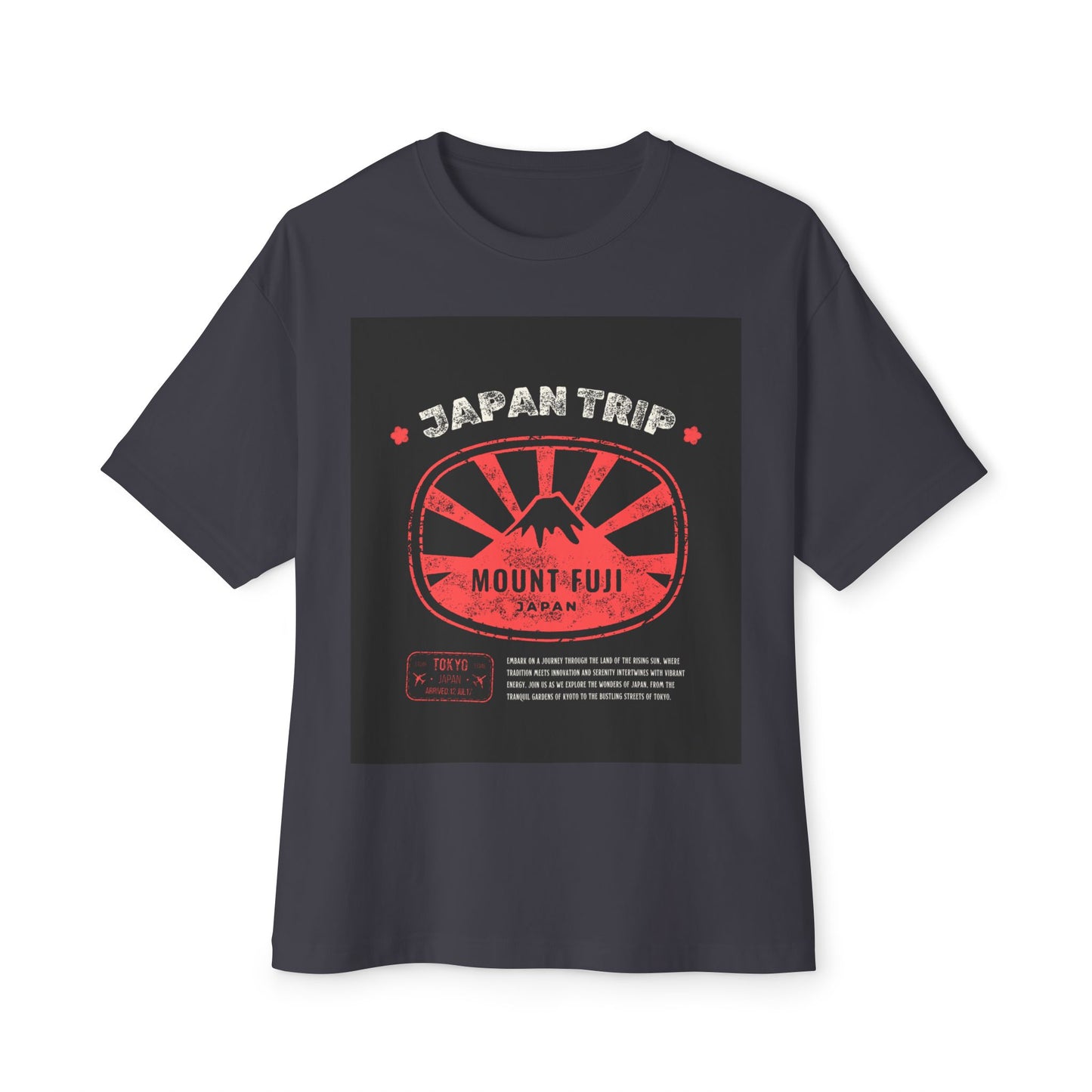 Japan Trip Oversized Tee, Travel Shirt, Unisex Graphic Tee, Mount Fuji Apparel, Casual Summer Top, Vacation Wear, Gift for Travelers