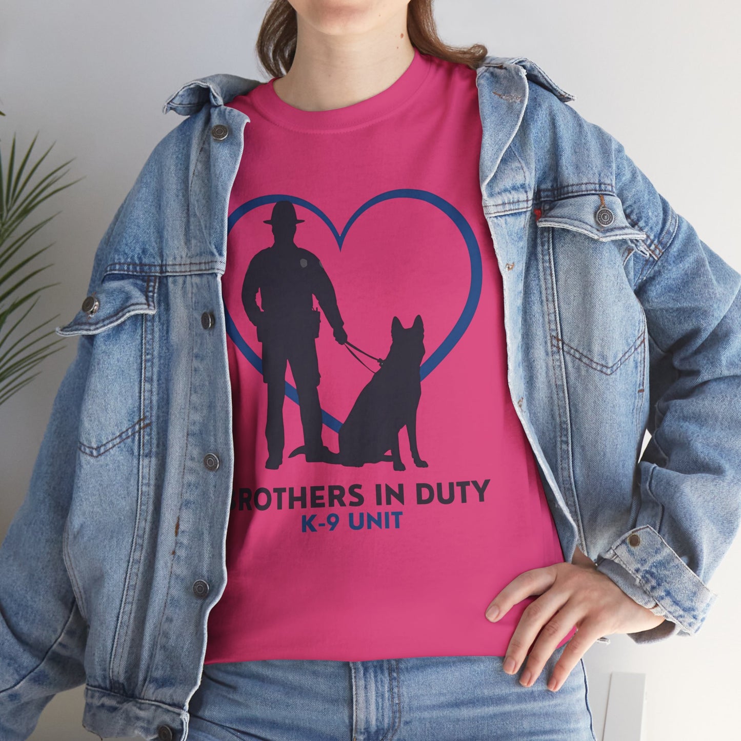 Heartfelt K-9 Unit Tee - Brothers In Duty | Police Officer Gift, Dog Lover Shirt, Law Enforcement Apparel