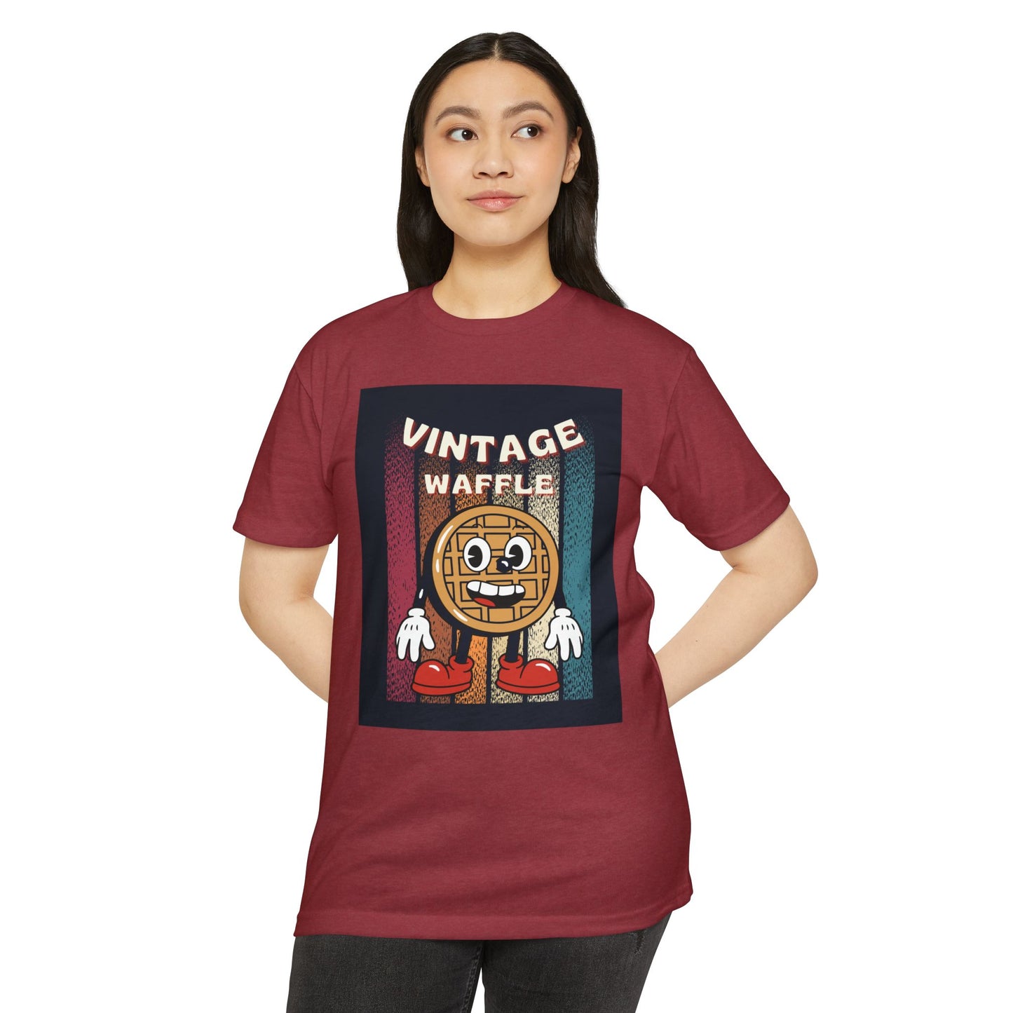 Vintage Waffle Unisex T-Shirt, Fun Retro Tee, Foodie Apparel, Perfect Gift for Breakfast Lovers, Casual Everyday Wear, Unique Graphic Shirt