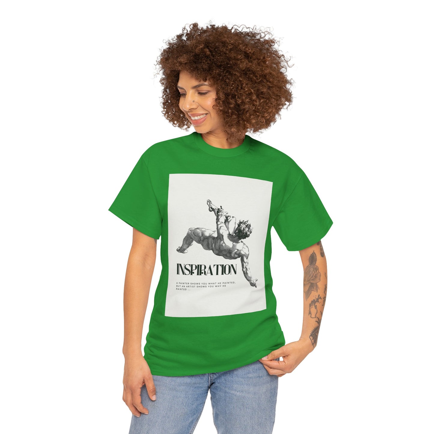 Inspiration Unisex Heavy Cotton Tee, Motivational Shirt, Gift for Artists, Casual Wear, Quote T-Shirt, Birthday Gift