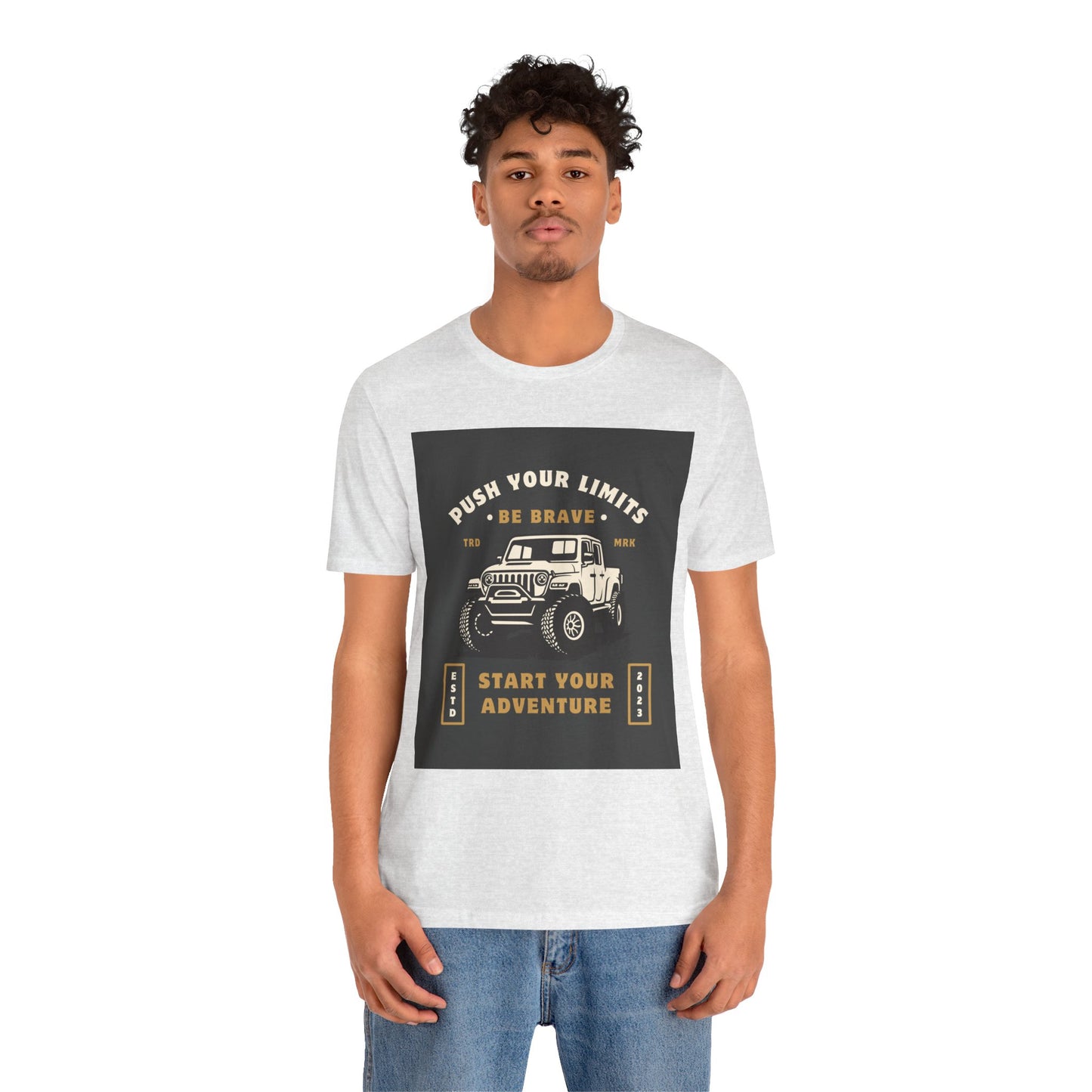 Push Your Limits Adventure-Inspiring Unisex Jersey Tee, Outdoor Shirt, Motivational T-Shirt, Gift for Adventurers, Hiking Apparel, Travel Tee