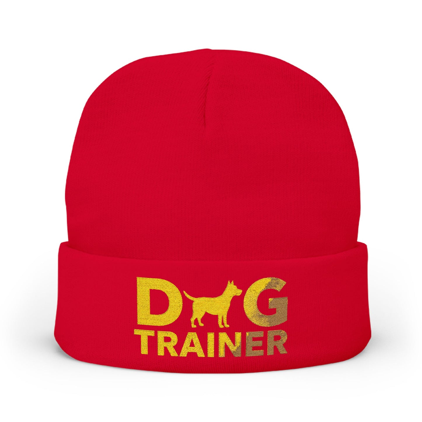 Dog Trainer Embroidered Knit Beanie, Cozy Winter Accessory, Pet Lover Gift, Dog Owner Beanie