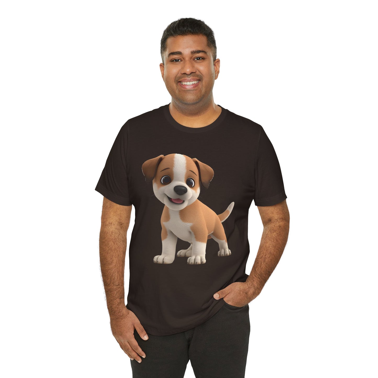 Cute Dog 3D Graphic Tee, Fun Animal Shirt, Dog Lover Gift, Playful Fashion Statement