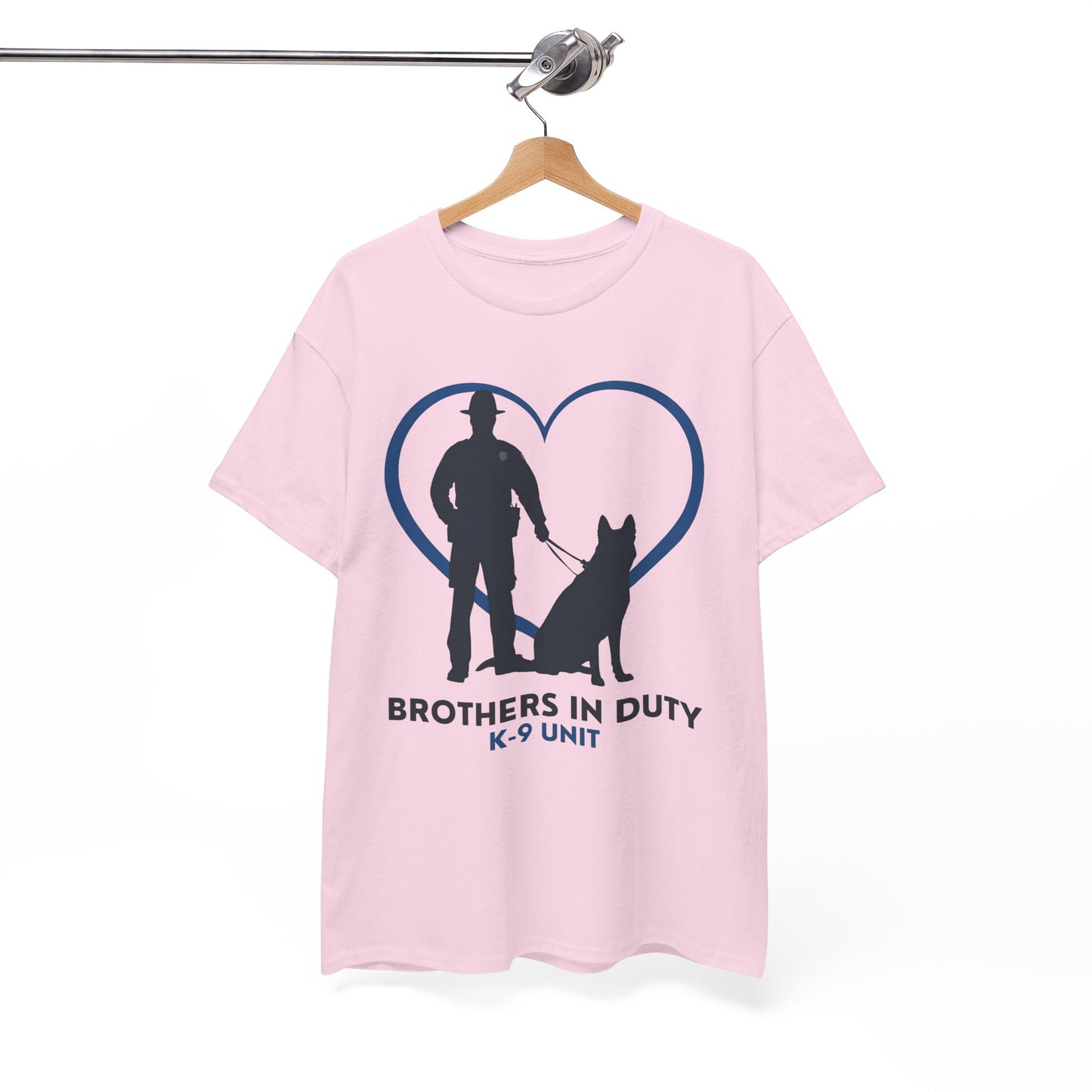 Heartfelt K-9 Unit Tee - Brothers In Duty | Police Officer Gift, Dog Lover Shirt, Law Enforcement Apparel