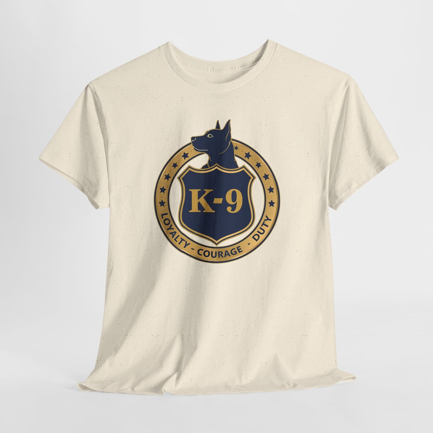 K-9 Police Unisex Heavy Cotton Tee - Loyalty Courage Duty | Dog Lover Gift, Law Enforcement Apparel, Dog Training Shirt
